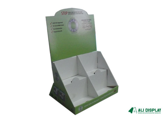 CMYK PDQ Display Box Corrugated Cardboard Counter Display Stands