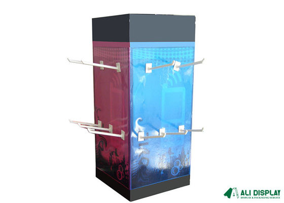 Lcd Cmyk Hook Display Stand 165cm Cardboard Floor Display Stands