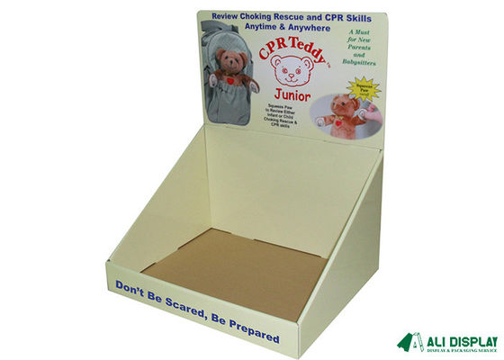 CMYK PDQ Display Box Corrugated Cardboard Counter Display Stands