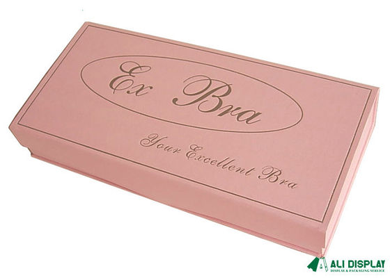 Pink 300gsm Embossing Cardboard Packing Box CDR Cardboard Paper Box Debossing