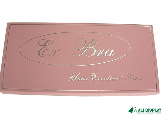 Pink 300gsm Embossing Cardboard Packing Box CDR Cardboard Paper Box Debossing