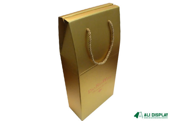 CMYK Rope Handle Paper Bags 300mm Wine Paper Bag