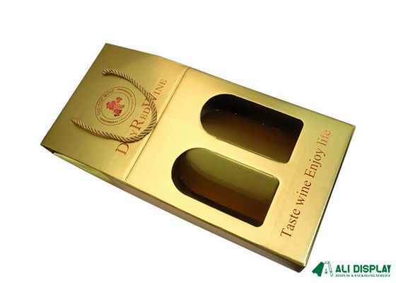 CMYK Rope Handle Paper Bags 300mm Wine Paper Bag