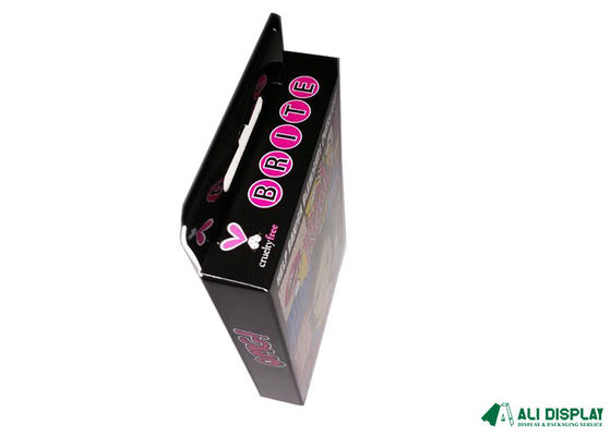 Small 150mm Cosmetic Packaging Boxes Paper Debossing Hanging Display